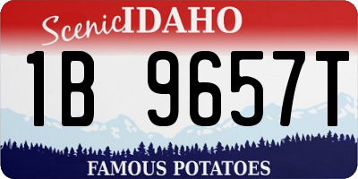 ID license plate 1B9657T