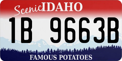 ID license plate 1B9663B