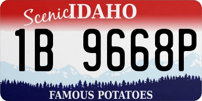 ID license plate 1B9668P