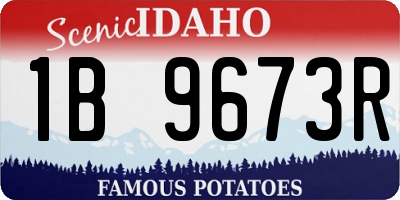 ID license plate 1B9673R