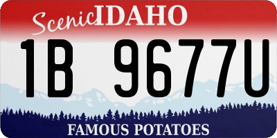 ID license plate 1B9677U