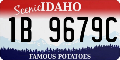 ID license plate 1B9679C