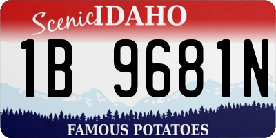 ID license plate 1B9681N