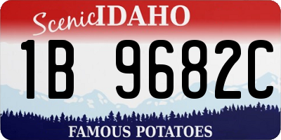 ID license plate 1B9682C
