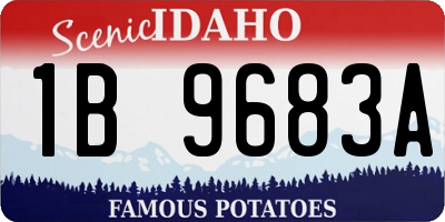 ID license plate 1B9683A