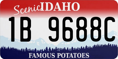 ID license plate 1B9688C