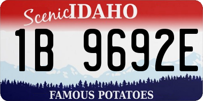 ID license plate 1B9692E