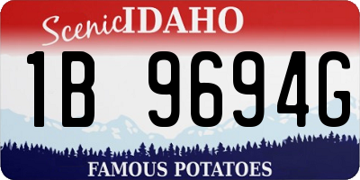 ID license plate 1B9694G