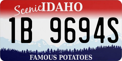 ID license plate 1B9694S
