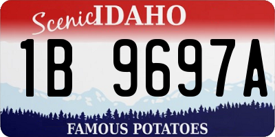 ID license plate 1B9697A