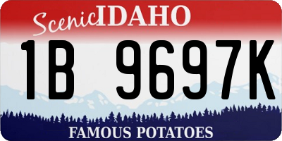 ID license plate 1B9697K