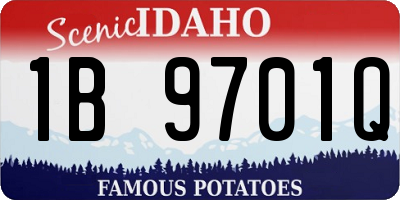 ID license plate 1B9701Q
