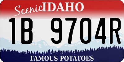 ID license plate 1B9704R