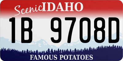 ID license plate 1B9708D