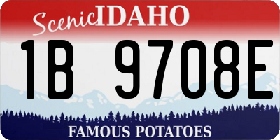ID license plate 1B9708E