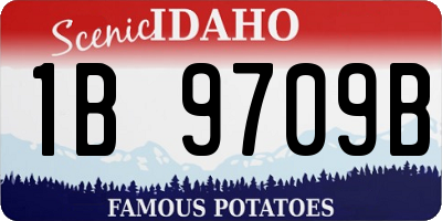ID license plate 1B9709B