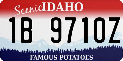 ID license plate 1B9710Z