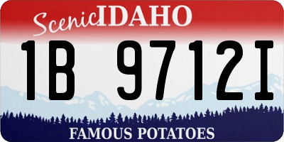ID license plate 1B9712I