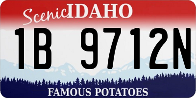 ID license plate 1B9712N