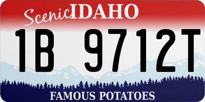 ID license plate 1B9712T