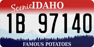 ID license plate 1B9714O