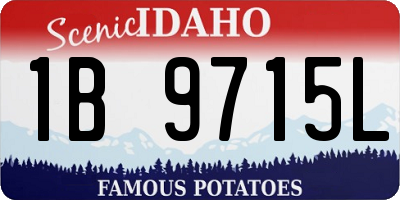 ID license plate 1B9715L