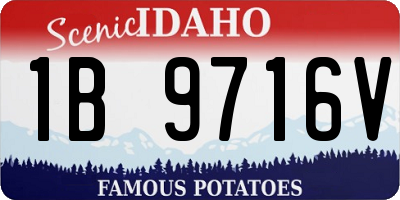 ID license plate 1B9716V