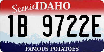 ID license plate 1B9722E