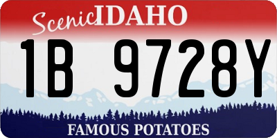 ID license plate 1B9728Y