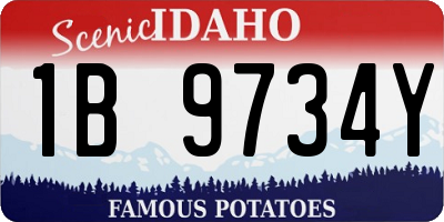 ID license plate 1B9734Y