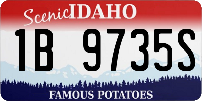 ID license plate 1B9735S
