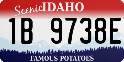ID license plate 1B9738E