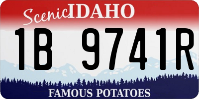 ID license plate 1B9741R