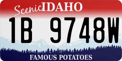 ID license plate 1B9748W