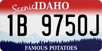 ID license plate 1B9750J
