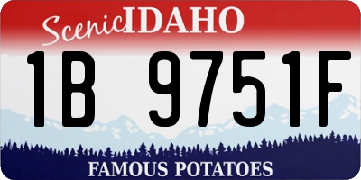 ID license plate 1B9751F