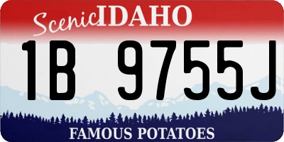 ID license plate 1B9755J