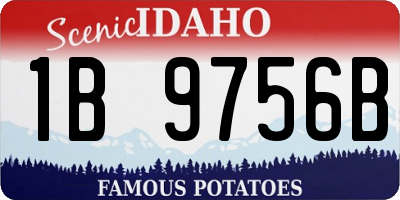ID license plate 1B9756B