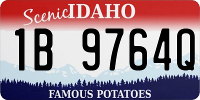 ID license plate 1B9764Q
