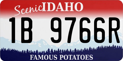 ID license plate 1B9766R