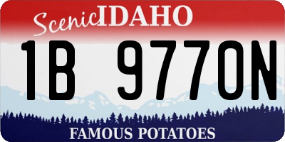 ID license plate 1B9770N