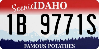 ID license plate 1B9771S