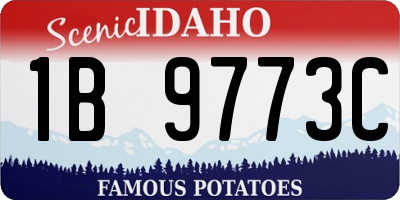ID license plate 1B9773C