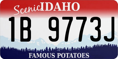 ID license plate 1B9773J