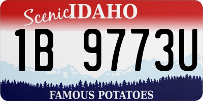 ID license plate 1B9773U
