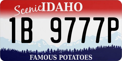 ID license plate 1B9777P