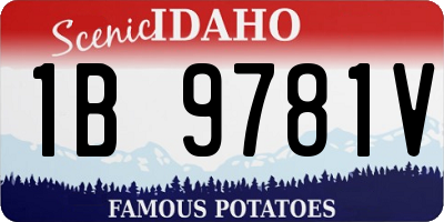 ID license plate 1B9781V