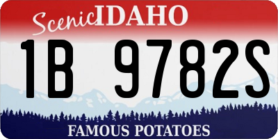 ID license plate 1B9782S