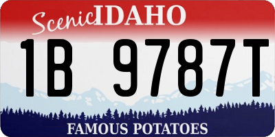 ID license plate 1B9787T