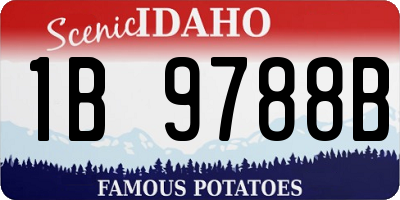 ID license plate 1B9788B